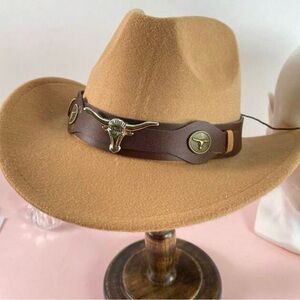 Tan Cowboy Hat with Brown Band